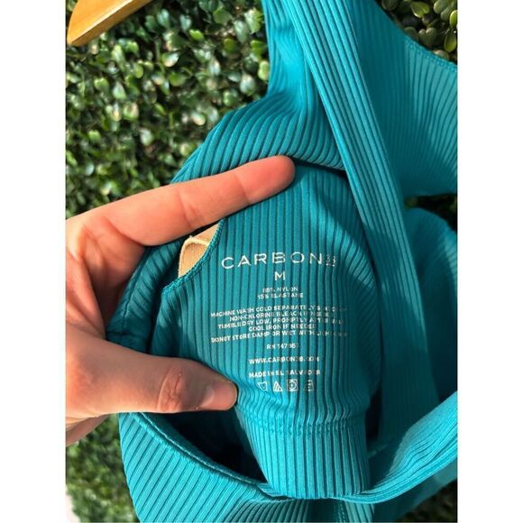 Carbon38 Cut Out Short Ribbed One Piece Romper Sz Medium NWT - Picture 7 of 7